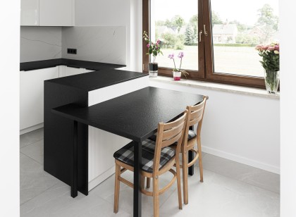 Granit Nero Assoluto Antico + Silestone Etrhereal Noctis
